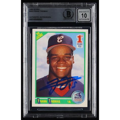 Frank Thomas Signed 1990 Score 663 Rc Bgs Pristine Auction