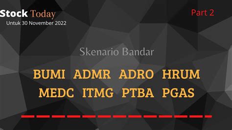 Analisa Saham Investzone Bumi Admr Adro Hrum Medc Itmg Ptba