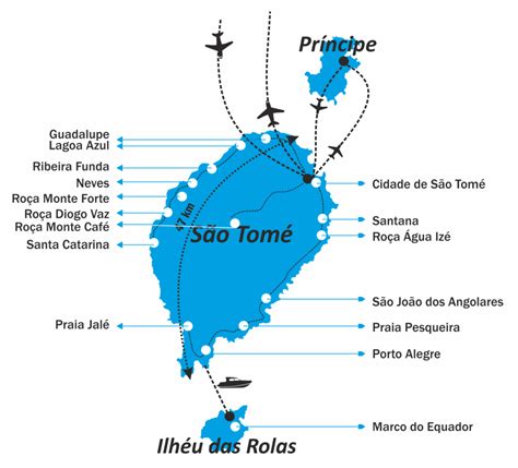 Mapa Turismo De S O Tom E Pr Ncipe