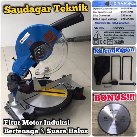 Jual Mesin Potong Alumunium Aluminium Kayu Tulang Inch Miter Saw