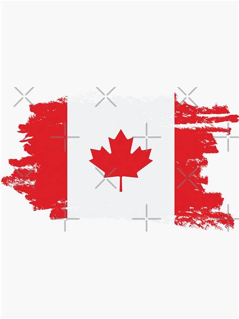 Flag Of Canada Sticker For Sale By Zakikhan Redbubble