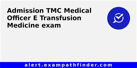 Tmc Medical Officer E Transfusion Medicine All Latest Notifications Exam Date Admit Card Result