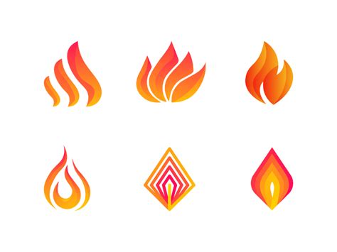 Fire Logo Icons | Logo design inspiration branding, Circle logo design, Fire icons