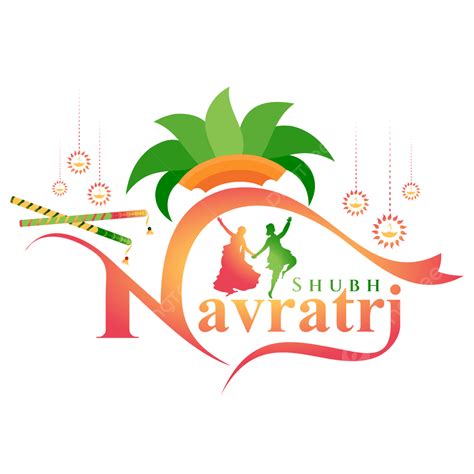 Happy Navratri Hindu Festival Nine Day Typography, Happy Navratri ...