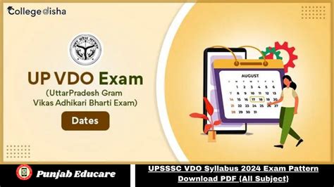 UPSSSC VDO Syllabus 2024 Punjab Educare