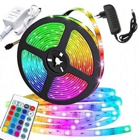 Rgb Led Juosta M Su Maitinimo Altiniu Ir Nuotolinio Valdymo Pulteliu