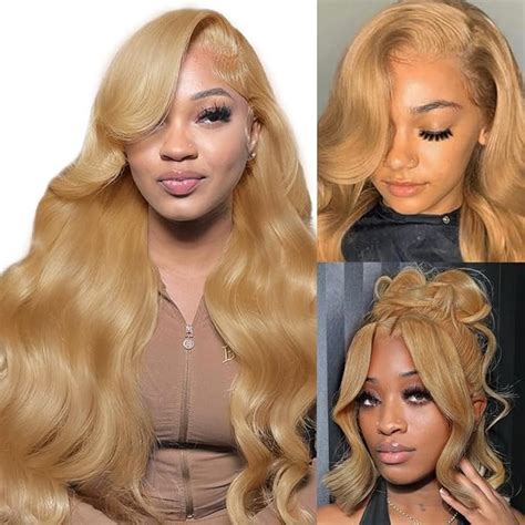 Amazon Manyisi Honey Blonde Lace Front Wig Human Hair Honey