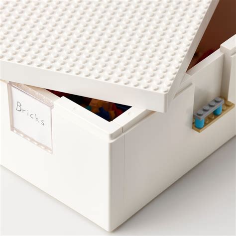 Bygglek Lego® Box With Lid White Ikea