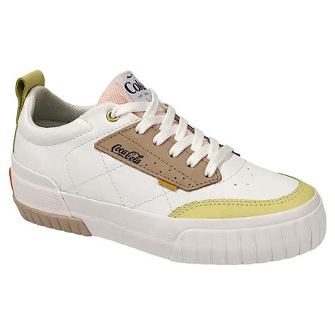 Tênis Coca Cola Rio Coast Feminino CC Branco Nude Branco
