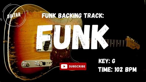 Funk Backing Track Guitar Jam In G Youtube