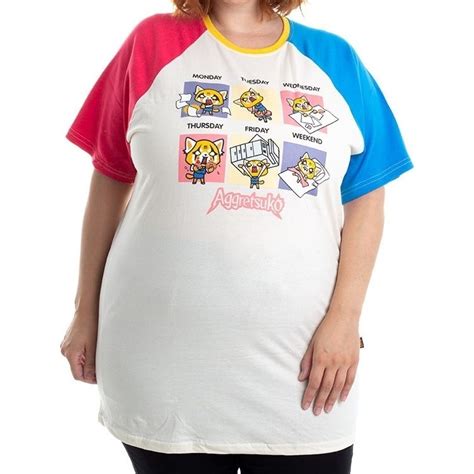 Camiseta Plus Size Aggretsuko Dias Da Semana Piticas Shopee Brasil