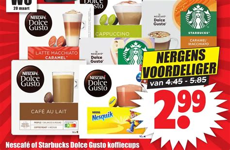 Nescafe Of Starbucks Dolce Gusto Koffiecups Aanbieding Bij Dirk