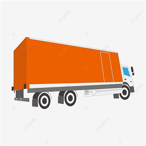 Orange Truck Clipart