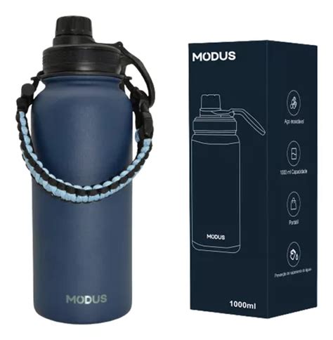 Modus Garrafa T Rmica Inox Quente Frio Ml Viagem Academia Cor Azul