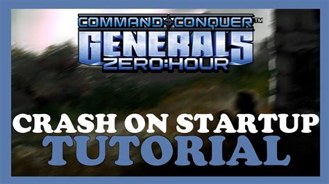 General Zero Hour How To Fix Crash On Startup Complete Tutorial