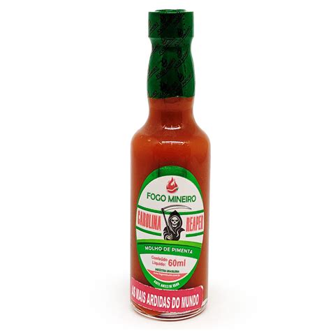 Molho De Pimenta 60ml Carolina Reaper Fogo Mineiro