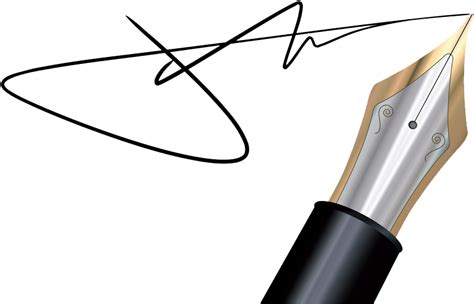 Pen Clipart Signature Pen - Pen And Signature Png - Free Transparent ...