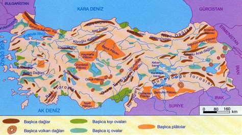 Türkiye Haritaları Türkiyenin Dağları Haritası Renkli Büyük Boyutlu