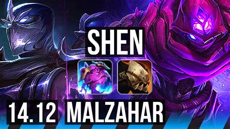 SHEN Vs MALZAHAR MID 7 0 6 700 Games Godlike EUW Master 14