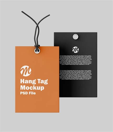 Premium PSD | Hang tag mockup isolated