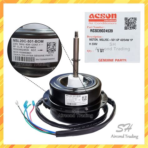 Acson Outdoor Fan Motor Msl C P W Ph V R