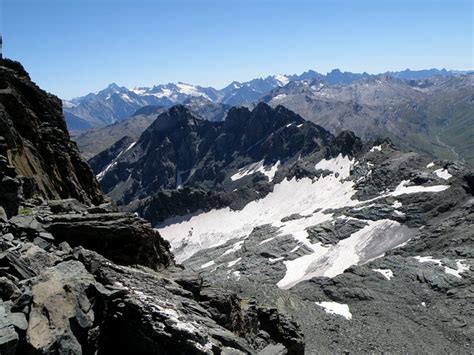 Schöner Blick auf den Rest des Vadret da Piz Platts und hikr org