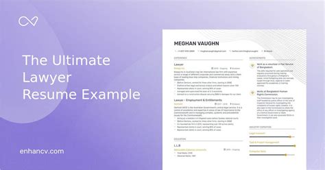 DOWNLOAD: Lawyer Resume Example for 2020 | Enhancv.com