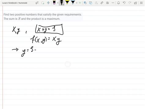 SOLVED Find Two Positive Numbers That Satisfy The Given Requirements