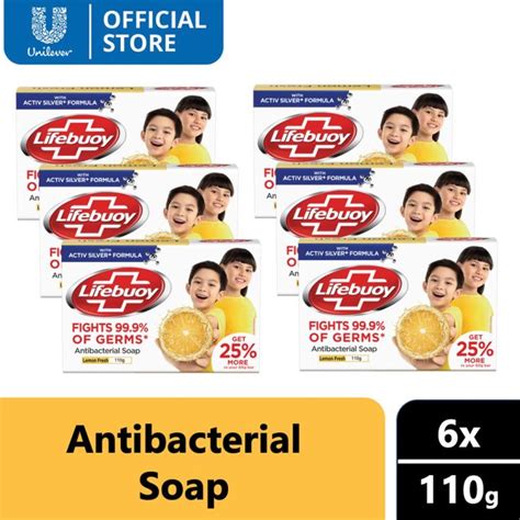 [bundle Of 6] Lifebuoy Antibacterial Bar Soap Lemon Fresh 110g Lazada Ph