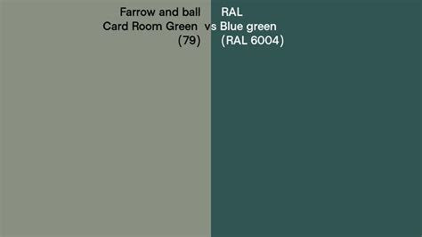 Farrow And Ball Card Room Green 79 Vs Ral Blue Green Ral 6004 Side