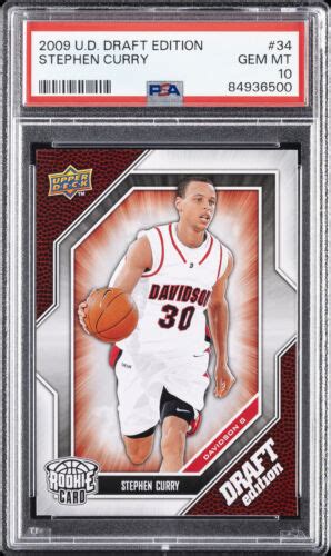 2009 UPPER DECK DRAFT EDITION 34 STEPHEN CURRY ROOKIE RC PSA 10 EBay