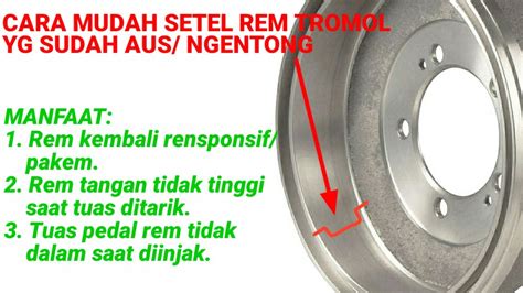 CARA SETEL REM TROMOL MOBIL Setel Rem Tromol Kijang Kapsul YouTube