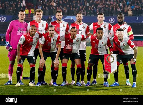 Rotterdam Netherlands October Team Photo Of Feyenoord Back Row