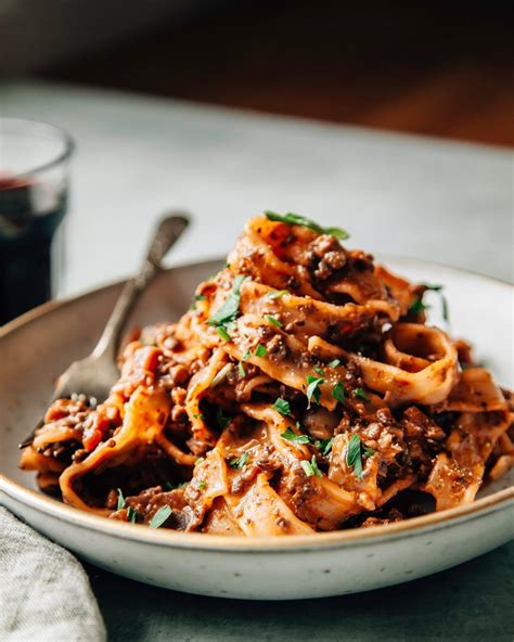 Hearty Mushroom Beet Bolognese The First Mess