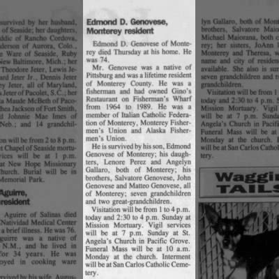 Obituary For Edmond D Genovese Aged 74 Newspapers