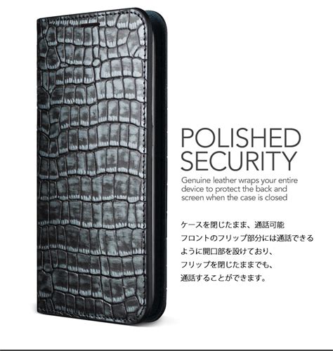 VERUS Genuine Croco Diary Galaxy S8 ケース 手帳 GalaxyS8 カバー 手帳型 レザー