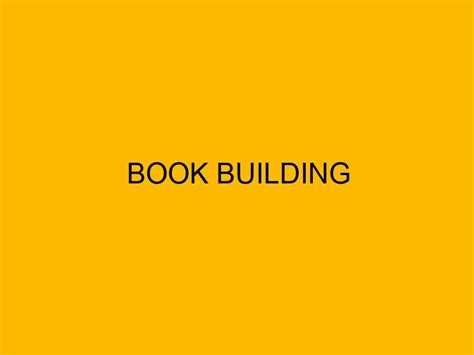 Book Building