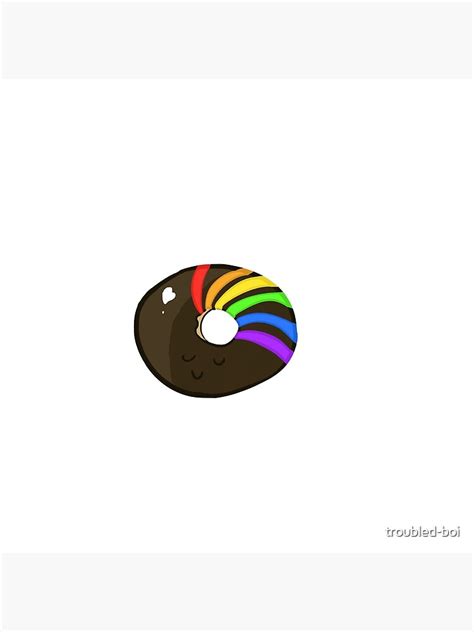 Gay Pride Donut Poster For Sale By Troubled Boi Redbubble