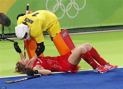 Gb Hockey Star Crista Cullen Is Pulled Off With A Bleeding Skull Before