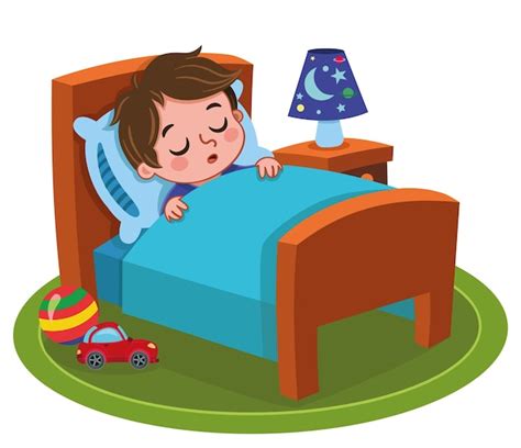 Premium Vector | Vector illustration of a sleeping boy