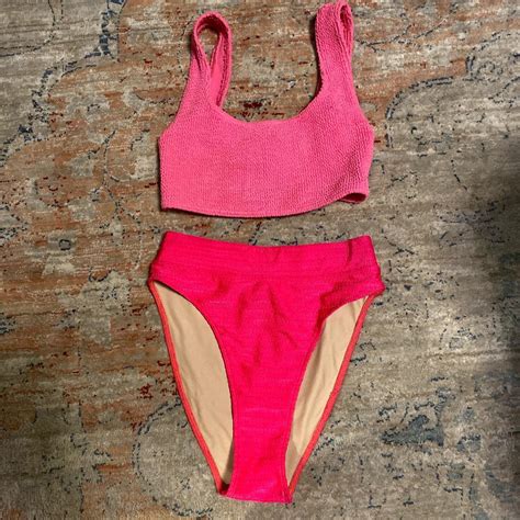 Hot Pink Bikini Get Your Barbie On Asos Stretchy Depop