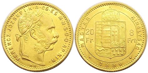 8 forint 1886 Ferenc József Zomi Numizmatika