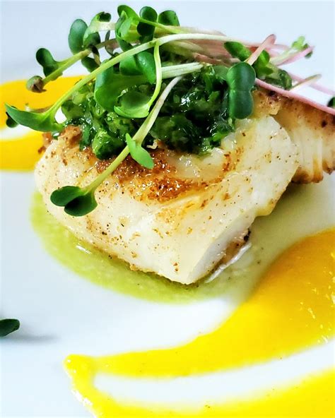 Seared Cod With Mango Curry Sauce And Cilantro Chutney Bacon And Vodka