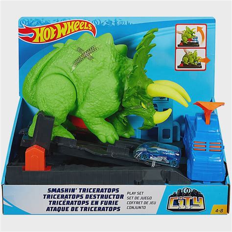 Hot Wheels City Play Set Ataque De Triceratops Muito Raro Submarino