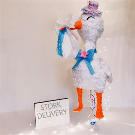 Gender Reveal Stork Piñata | Homemade Piñatas | UK Piñata store