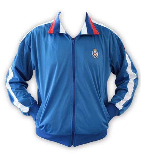 Blue Track Suit Serbia Jacket Model 2 Small Serbian Shop