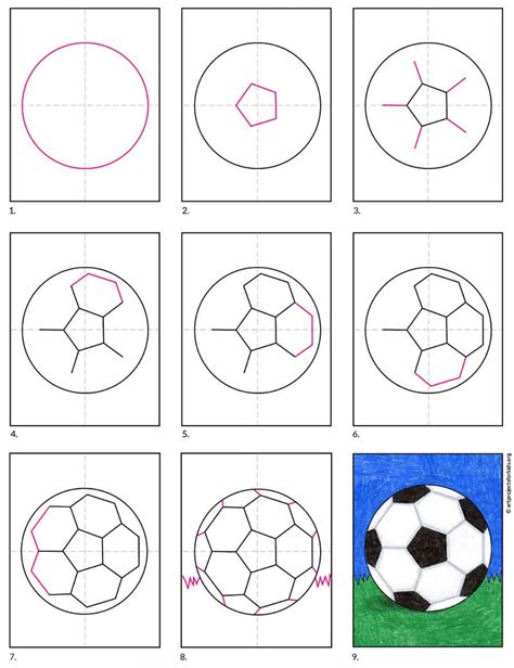 How to Draw a Soccer Ball · Art Projects for Kids