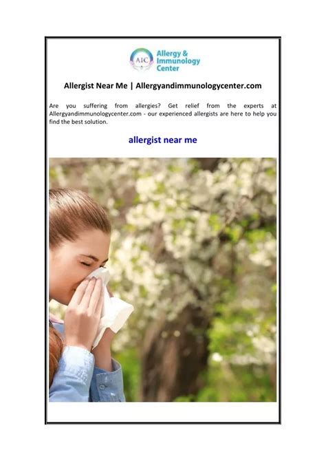 PPT Allergist Near Me Allergyandimmunologycenter PowerPoint