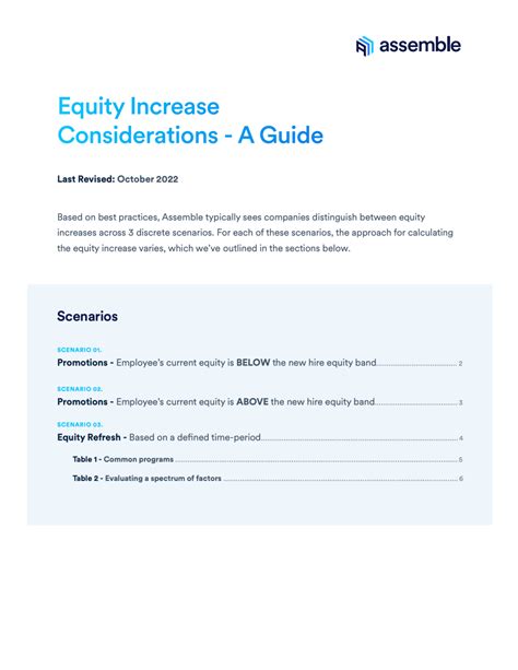 A Guide to Equity Increases for Merit, Promotion & Refresh | Assemble