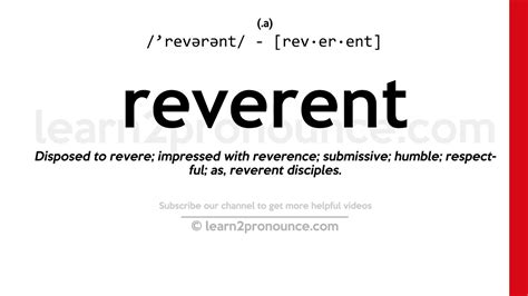 Pronunciation Of Reverent Definition Of Reverent YouTube